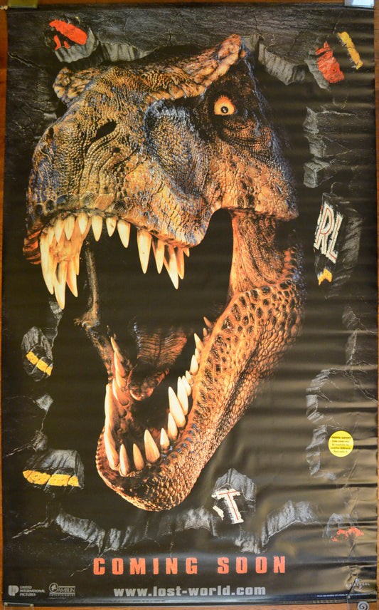 Jurassic Park II : The Lost World  Original Cinema Banner - Film Banner - Movie Banner - Vinyl Banner 