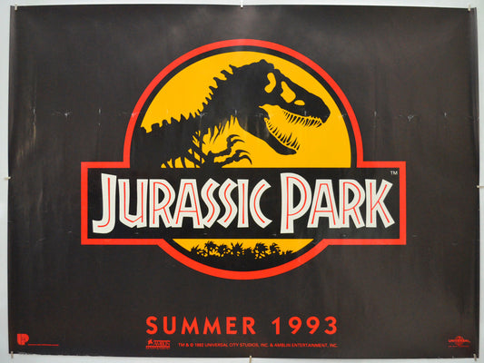 Jurassic Park - Original Quad Poster - Film Poster - Movie Poster