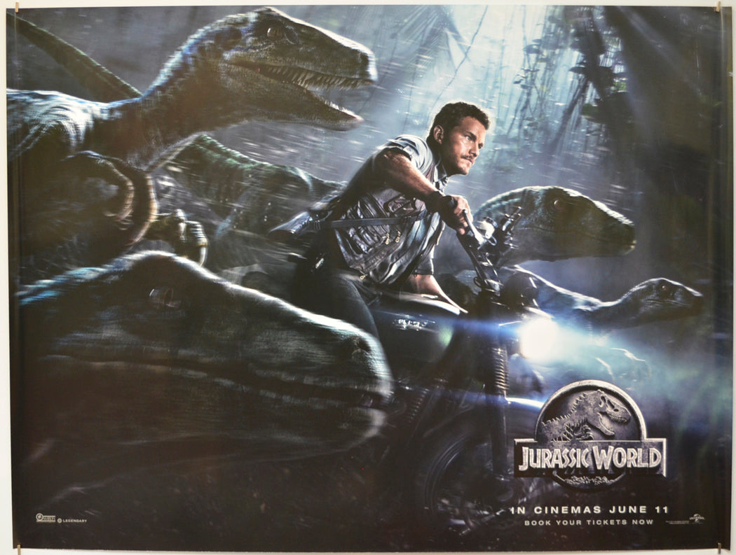 Jurassic World  Original Quad Poster - Film Poster - Movie Poster