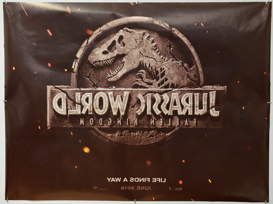 Jurassic World: Fallen Kingdom (Back) Cinema Quad Movie Poster 