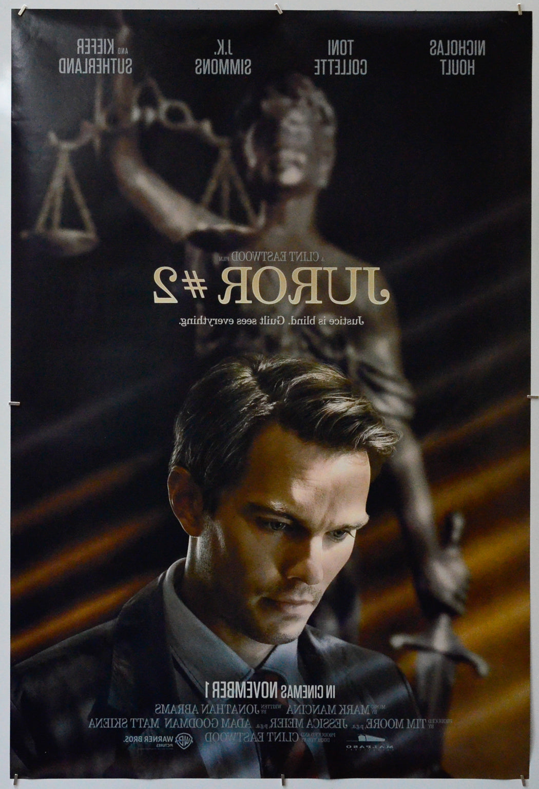 Juror #2 (Back) Cinema One Sheet Movie Poster 