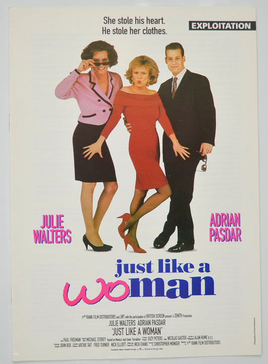 Just Like A Woman Original 8 Page Cinema Exhibitors Campaign Pressbook (UK)