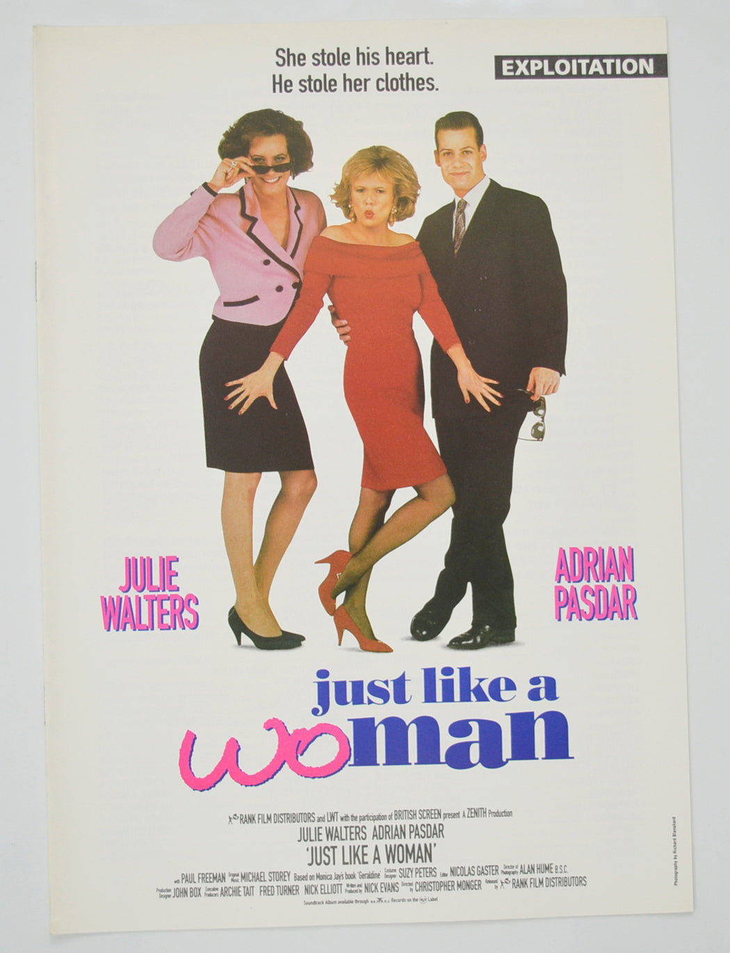 Just Like A Woman Original 8 Page Cinema Exhibitors Campaign Pressbook (UK)