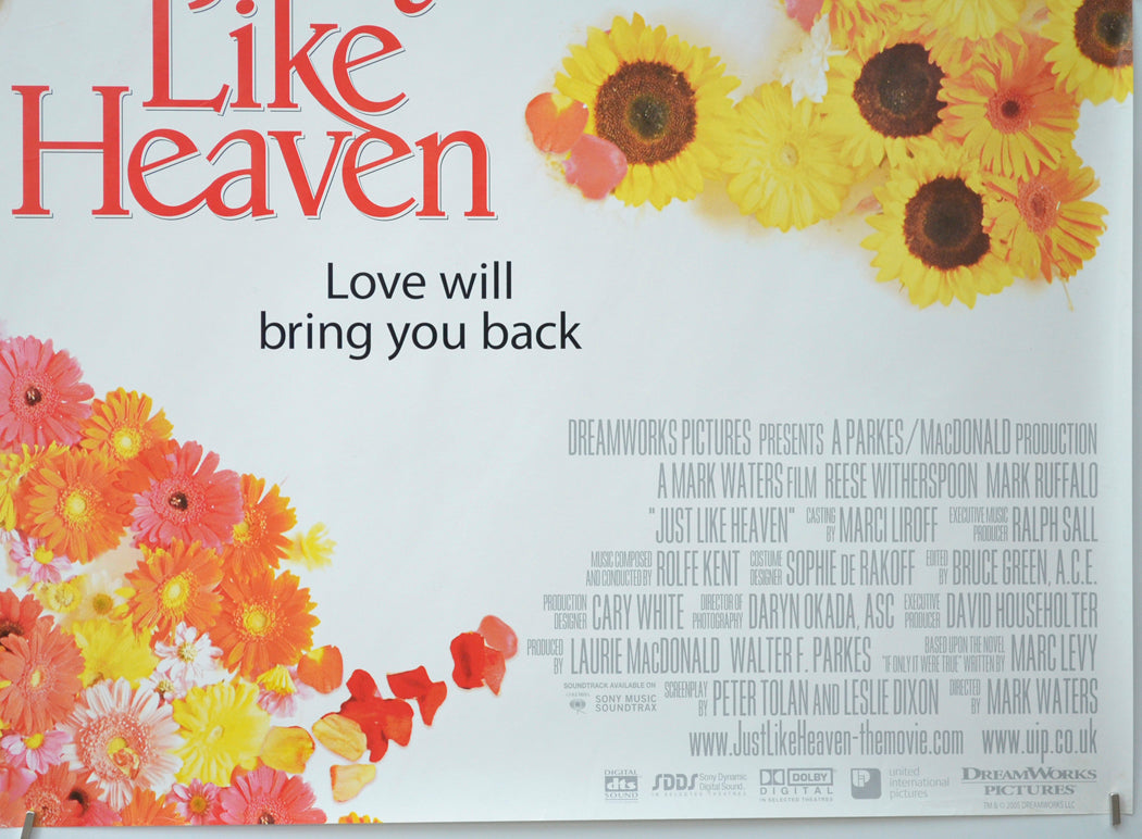 JUST LIKE HEAVEN (Bottom Right) Cinema Quad Movie Poster 