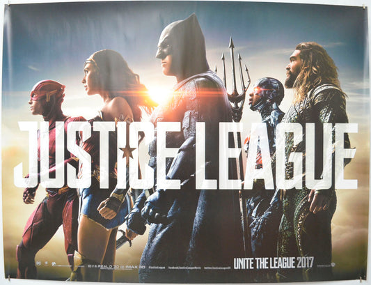 Justice League (Teaser / Advance Version) Original Quad Poster - Film Poster - Movie Poster