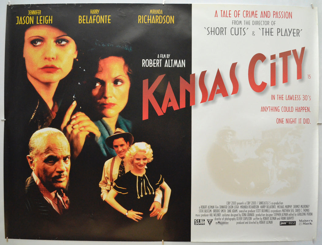 Kansas City Original Quad Poster - Film Poster - Movie Poster