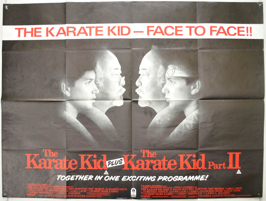 The Karate Kid / Karate Kid part II  (Double Bill)   Original Quad Poster - Film Poster - Movie Poster  