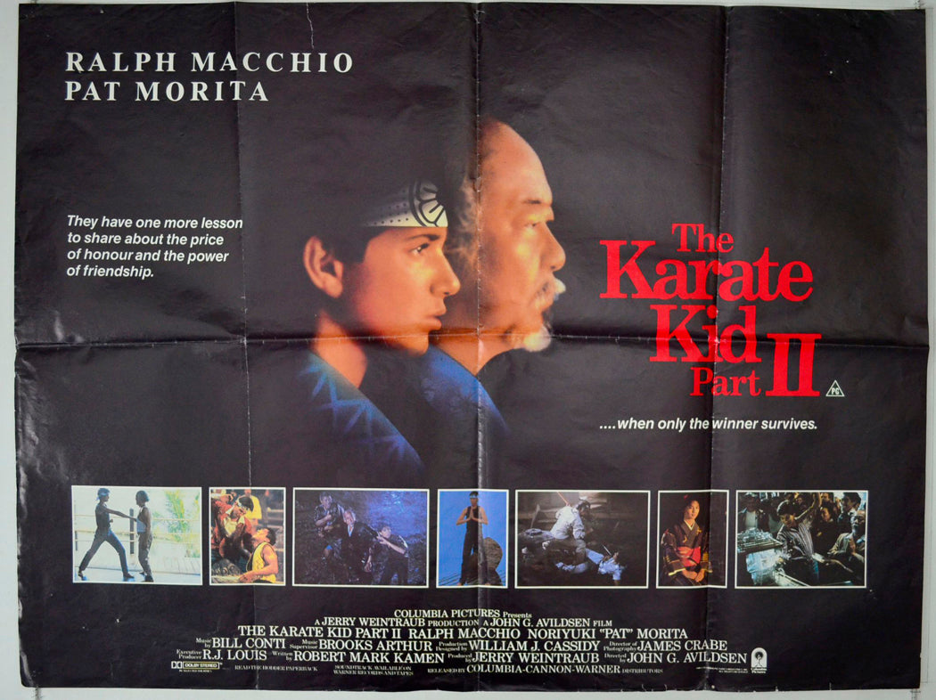 The Karate Kid part II Original British Quad Poster - Movie Poster