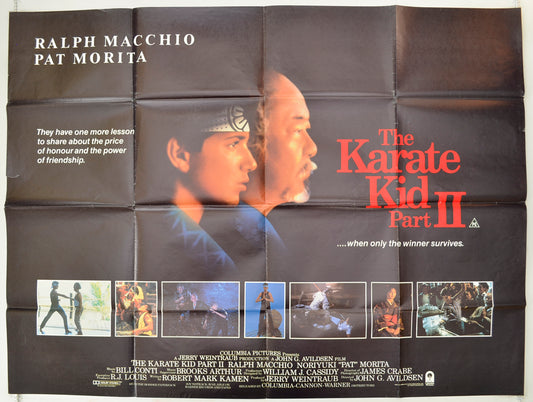 The Karate Kid part II Original Quad Poster - Film Poster - Movie Poster  