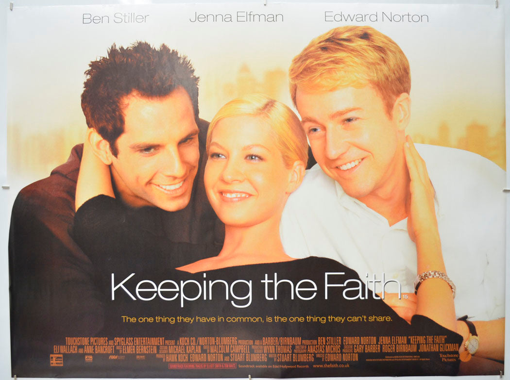 Keeping The Faith Original Quad Poster - Film Poster - Movie Poster