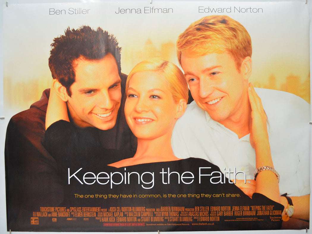 Keeping The Faith Original Quad Poster - Film Poster - Movie Poster