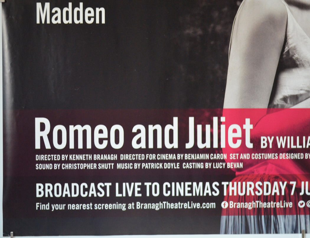 KENNETH BRANAGH LIVE: ROMEO AND JULIET (Bottom Left) Cinema Quad Movie Poster 