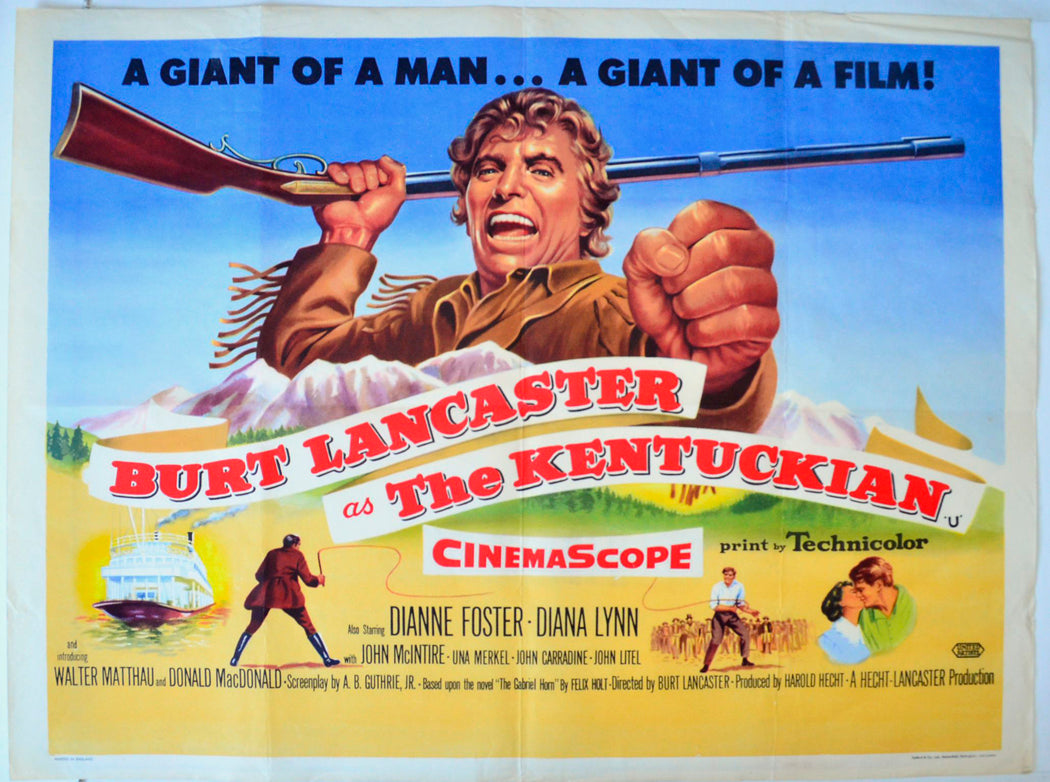 The Kentuckian Original British Quad Poster - Movie Poster