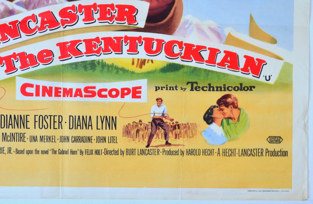 THE KENTUCKIAN (Bottom Right) Cinema Quad Movie Poster 