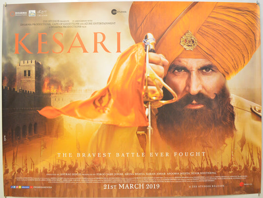 Kesari Original Quad Poster - Film Poster - Movie Poster