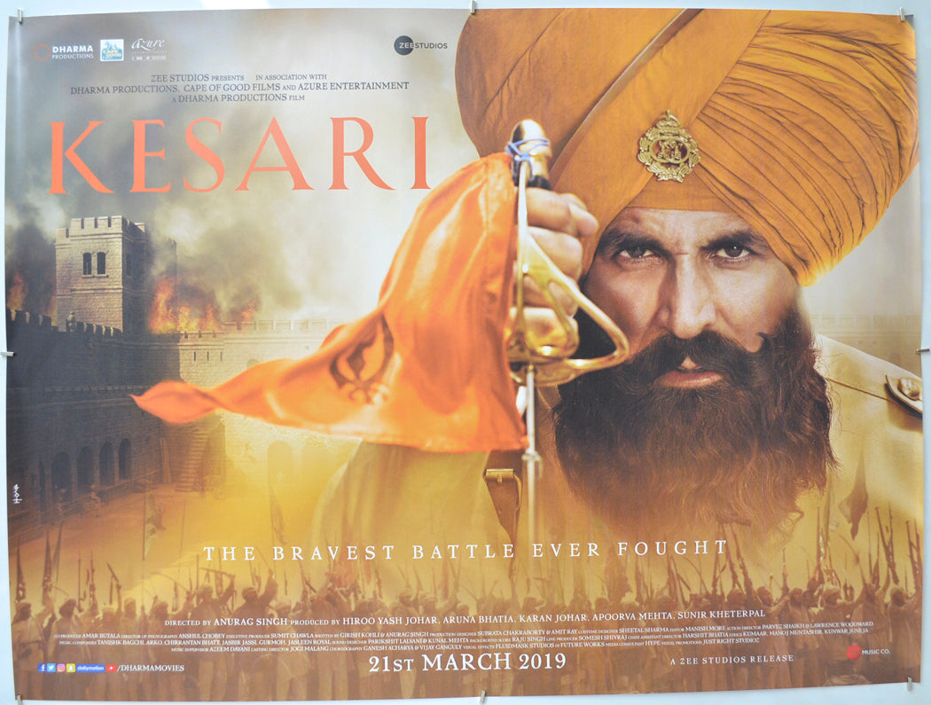 Kesari Original Quad Poster - Film Poster - Movie Poster  