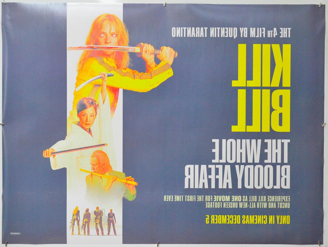 Kill Bill: The Whole Bloody Affair (Back) Cinema Quad Movie Poster 