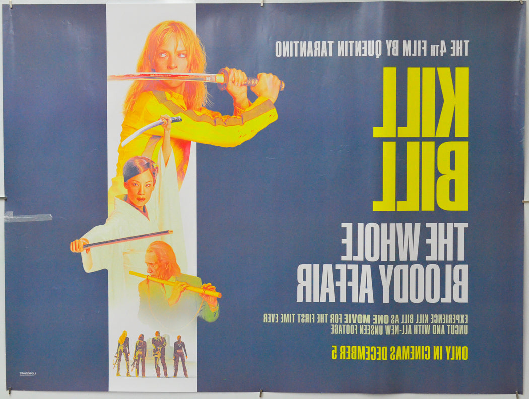 Kill Bill: The Whole Bloody Affair (Back) Cinema Quad Movie Poster 