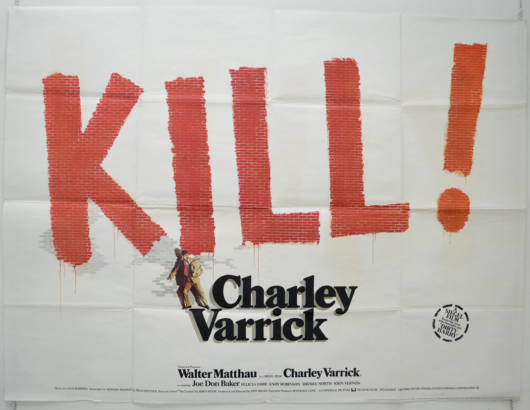 Kill Charley Varrick Original Quad Poster - Film Poster - Movie Poster  