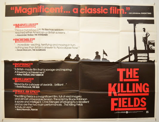 The Killing Fields (Reviews Version) Original Quad Poster - Film Poster - Movie Poster