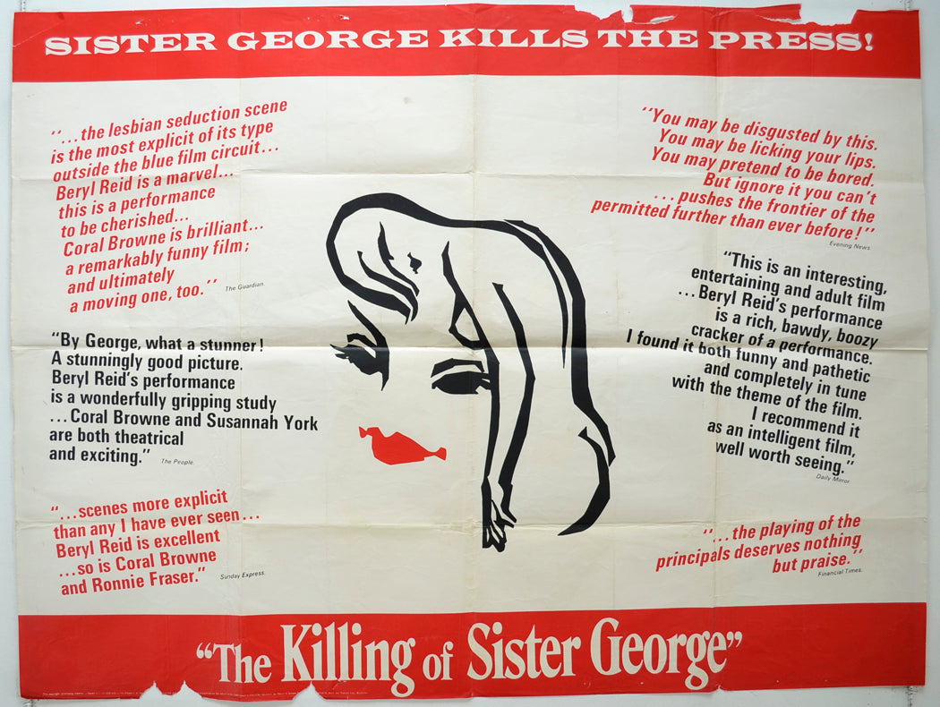 The Killing Of Sister George Original Quad Poster - Film Poster - Movie Poster  