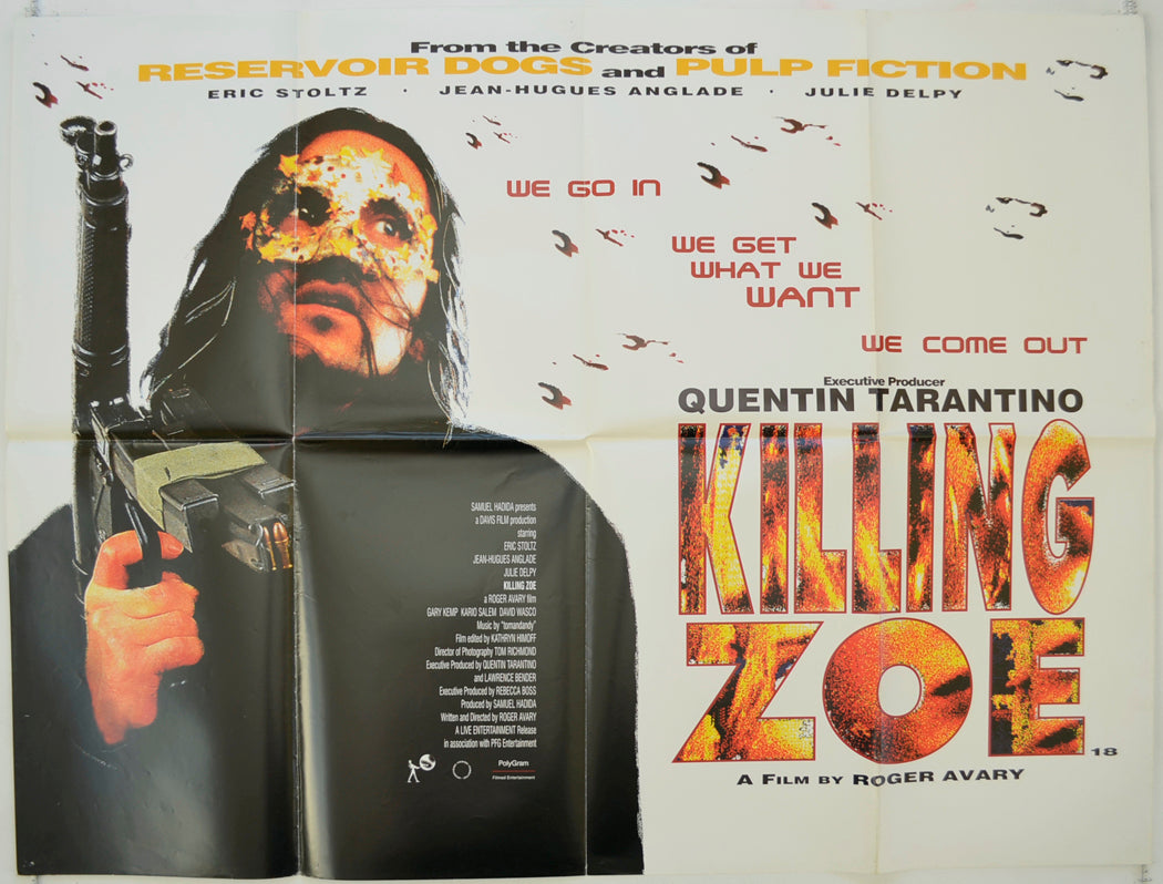 Killing Zoe   Original Quad Poster - Film Poster - Movie Poster 