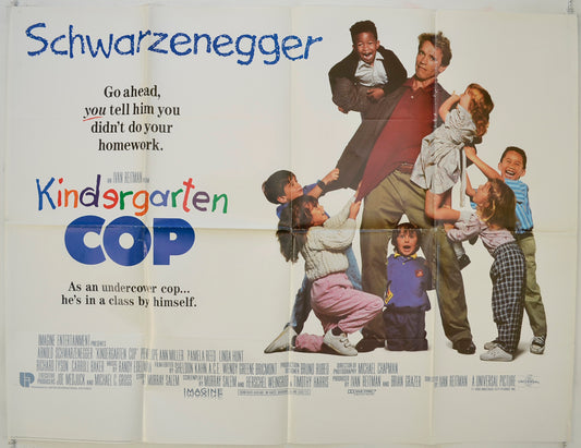 Kindergarten Cop   Original Quad Poster - Film Poster - Movie Poster 