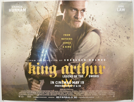 King Arthur: Legend Of The Sword  Original Quad Poster - Film Poster - Movie Poster