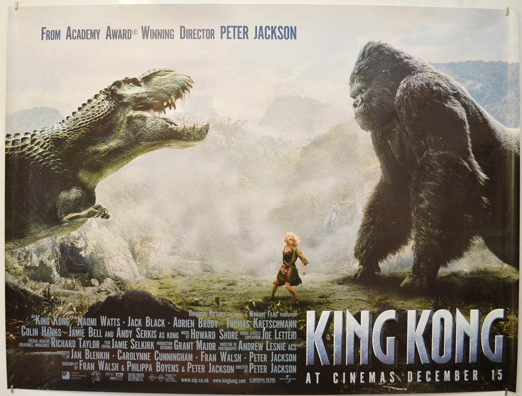 King Kong  (T-REX Teaser / Advance Version)   Original Quad Poster - Film Poster - Movie Poster