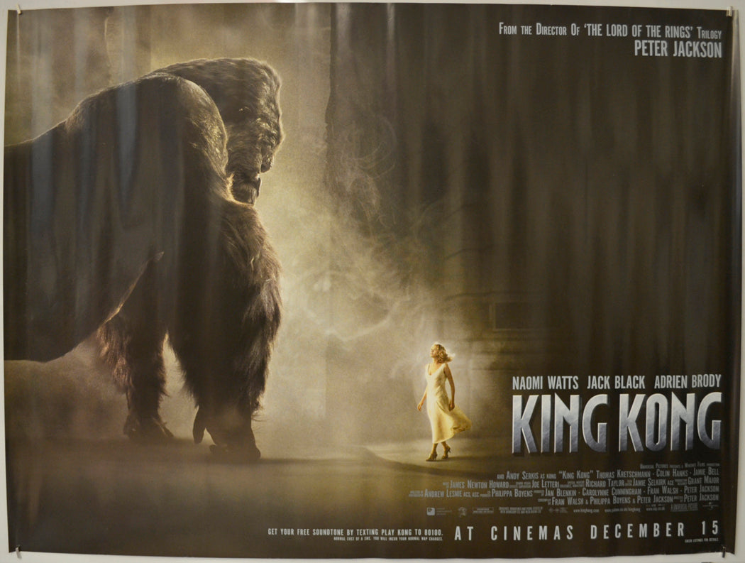 King Kong  (Teaser / Advance Version) Original Quad Poster - Film Poster - Movie Poster