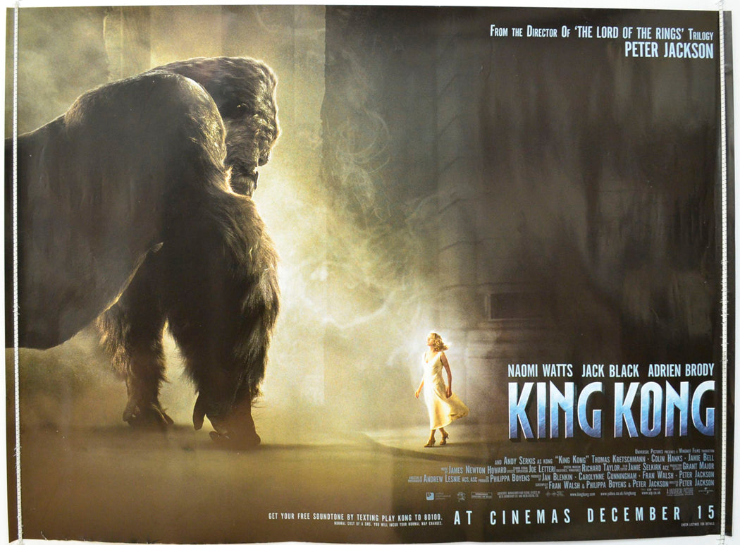 King Kong   (Teaser / Advance Version) Original British Quad Poster - Film Poster - Movie Poster