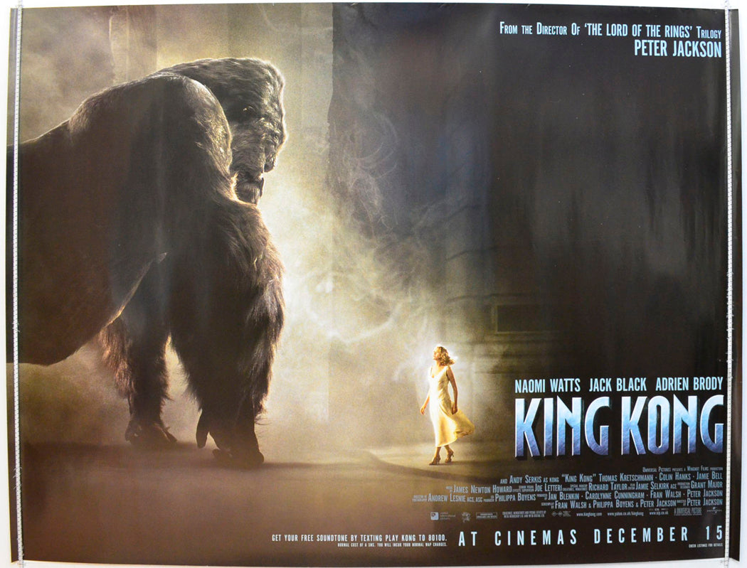 King Kong  (Teaser / Advance Version)   Original British Quad Poster - Film Poster - Movie Poster 