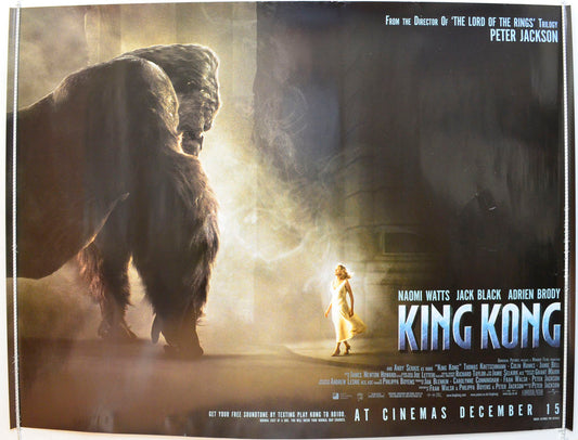 King Kong  (Teaser / Advance Version)   Original British Quad Poster - Film Poster - Movie Poster 