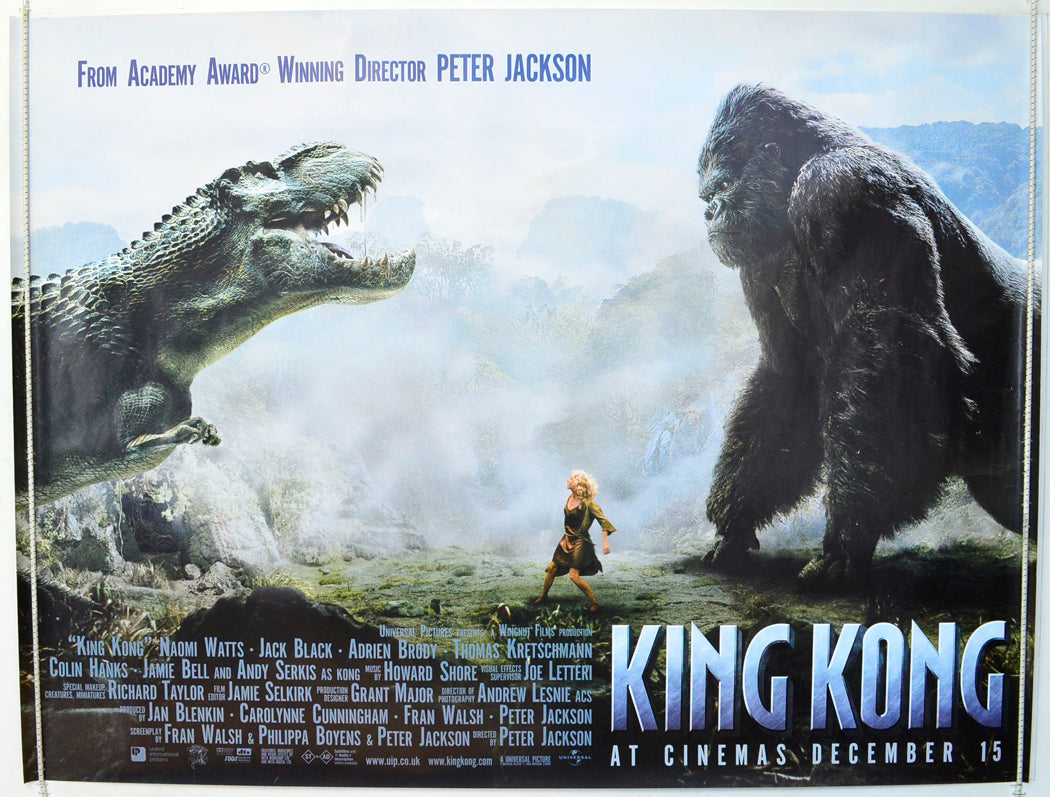 King Kong   (T-REX Teaser / Advance Version) Original British Quad Poster - Film Poster - Movie Poster