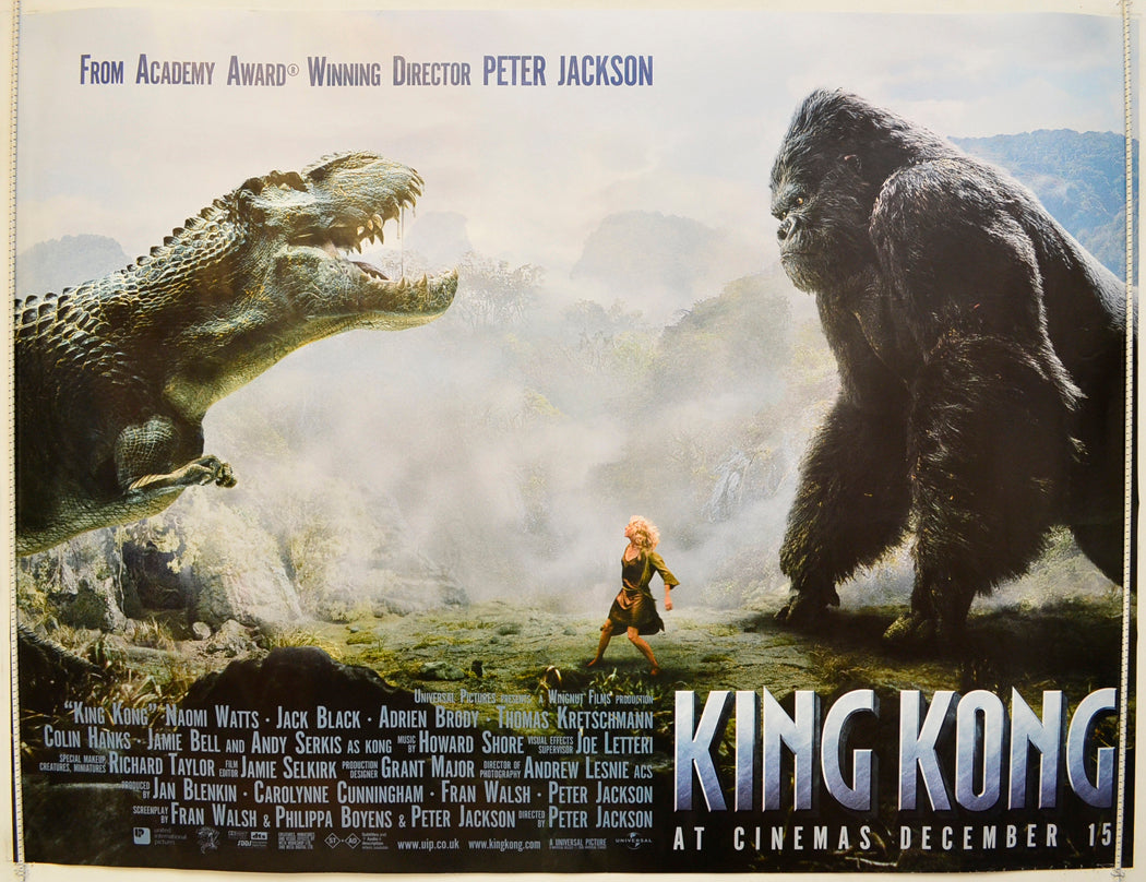 King Kong  (T-REX Teaser / Advance Version)   Original Quad Poster - Film Poster - Movie Poster  