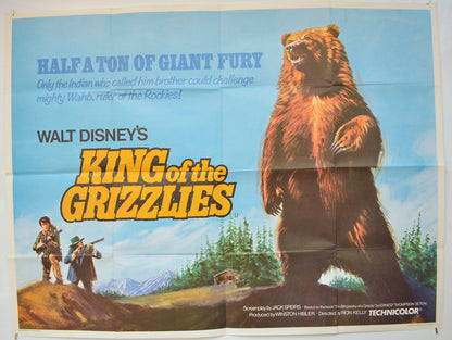 King Of The Grizzlies  Original Quad Poster - Film Poster - Movie Poster