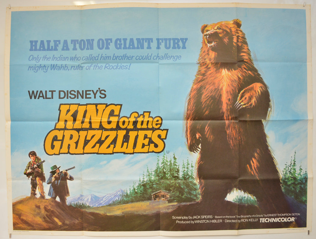 King Of The Grizzlies  Original Quad Poster - Film Poster - Movie Poster