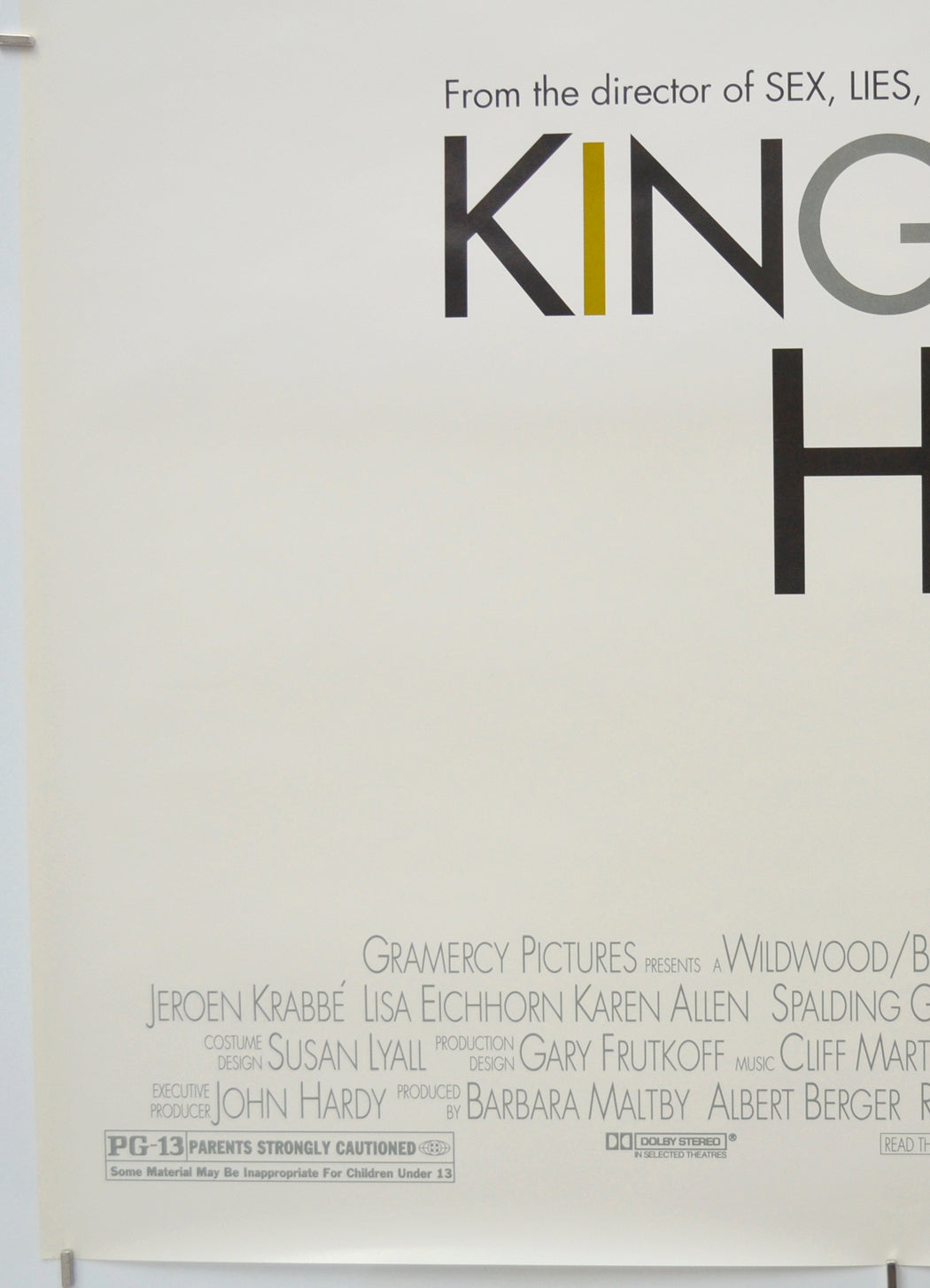 KING OF THE HILL (Bottom Left) Cinema One Sheet Movie Poster 