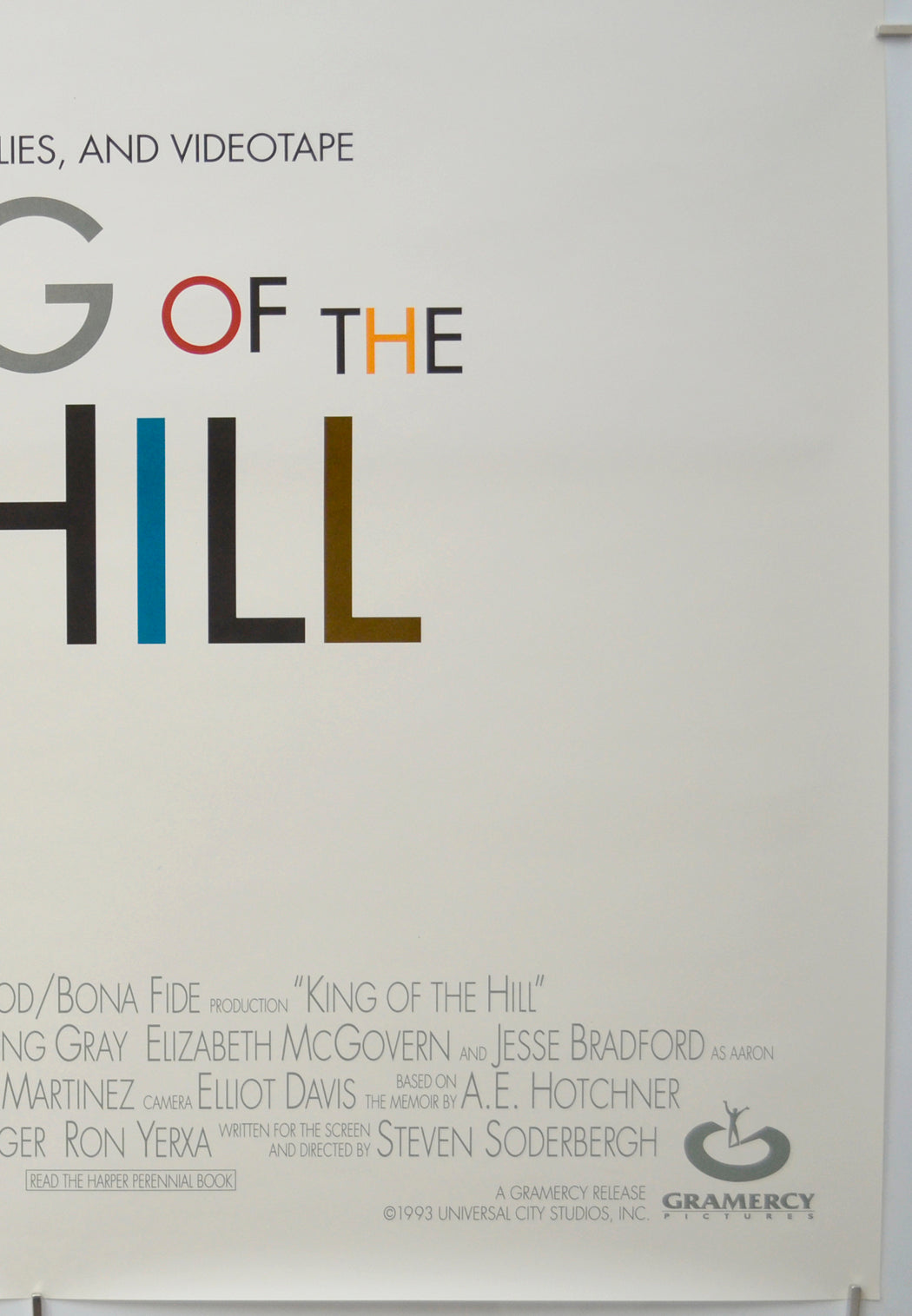 KING OF THE HILL (Bottom Right) Cinema One Sheet Movie Poster 