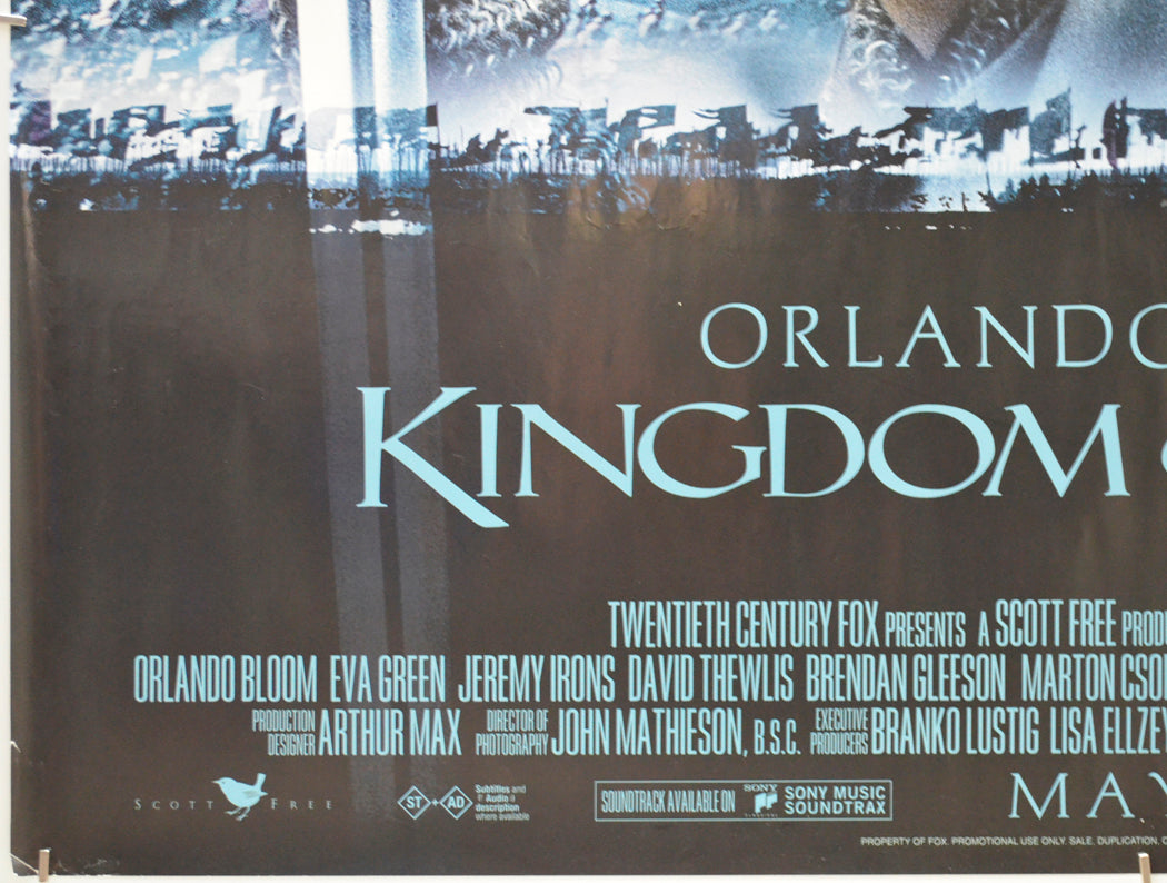 KINGDOM OF HEAVEN (Bottom Left) Cinema Quad Movie Poster 