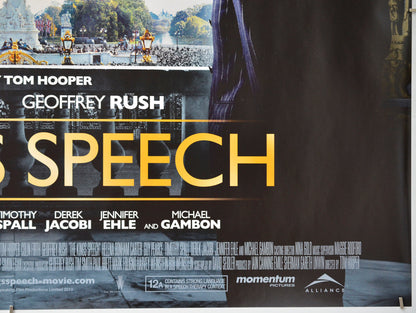 The King's Speech (Bottom Right) Cinema Quad Movie Poster 