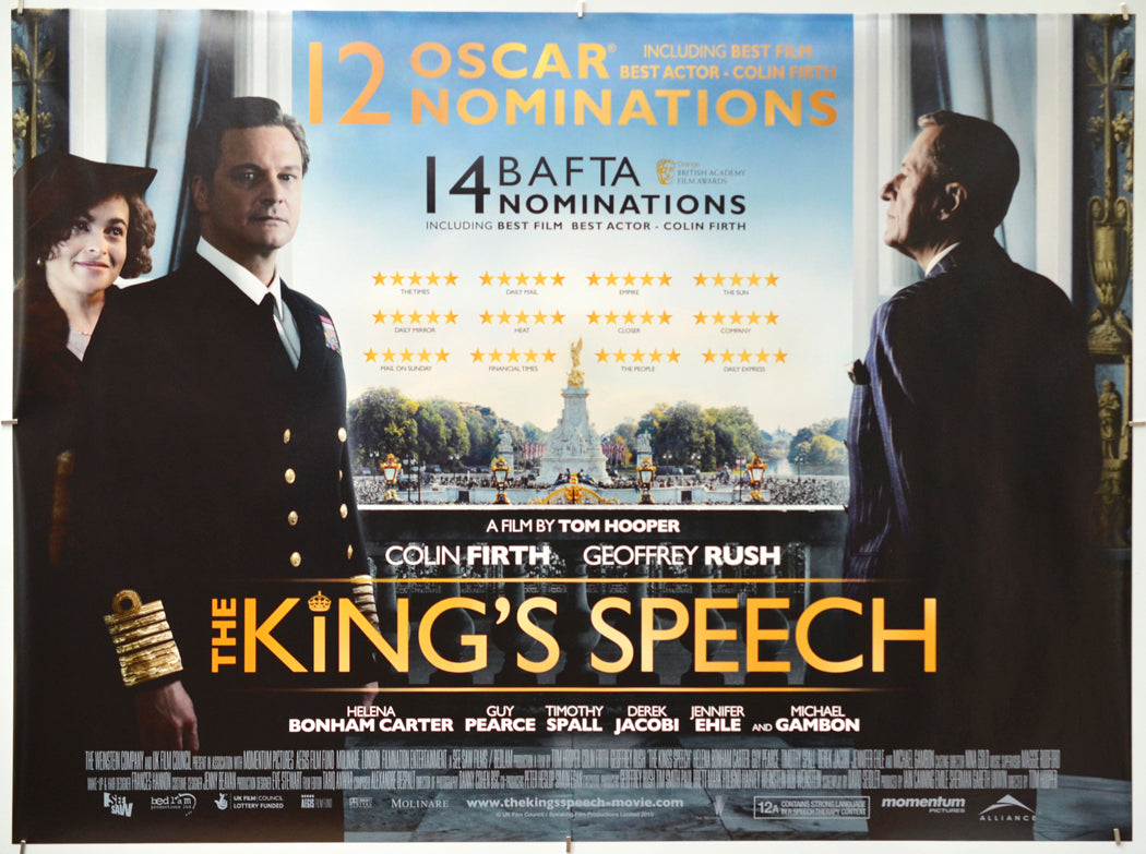 The King's Speech - Original Quad Poster - Film Poster - Movie Poster