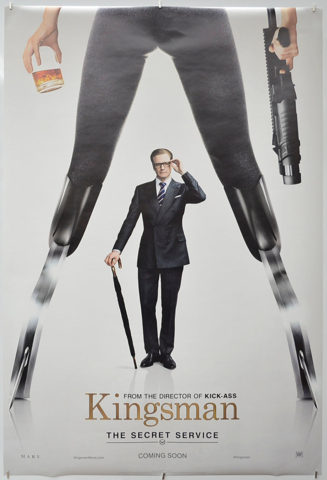 Kingsman : The Secret Service (Teaser / Advance Version) Original One Sheet Poster - Film Poster - Movie Poster