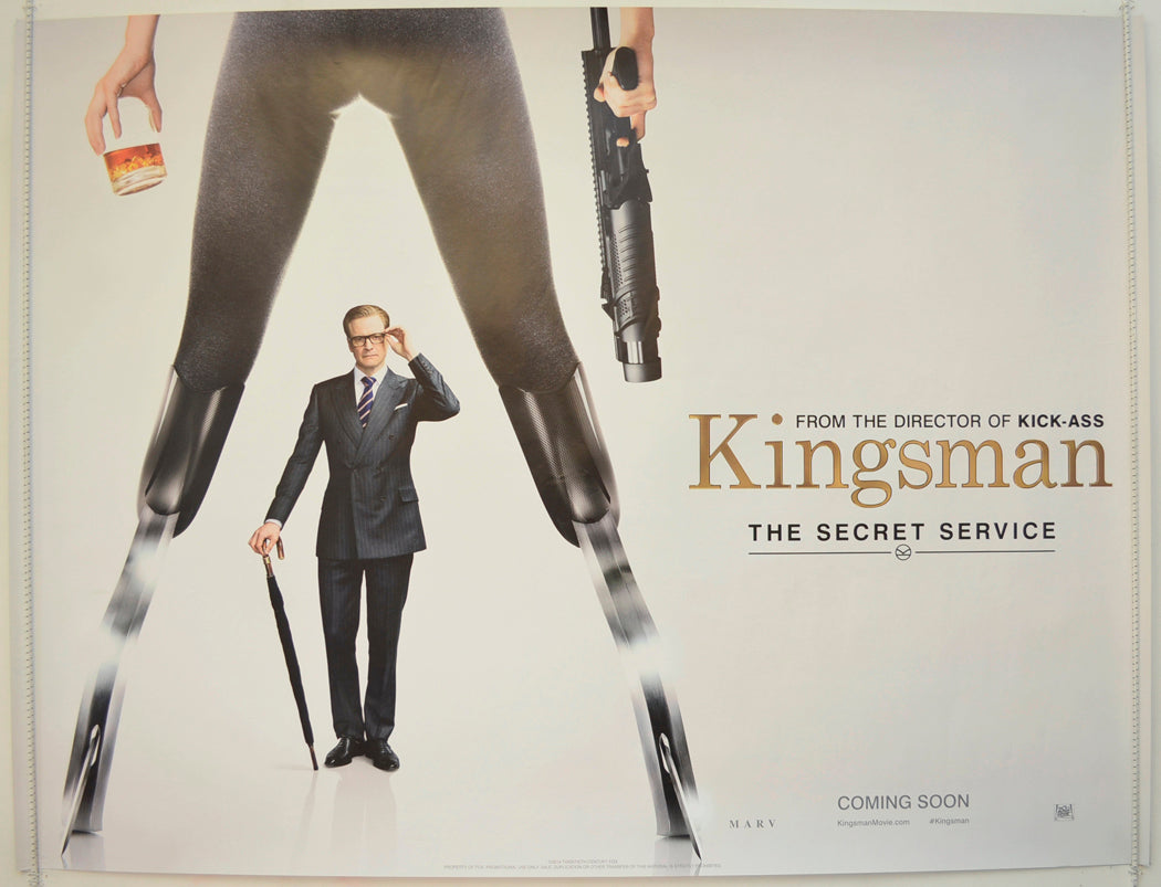 Kingsman : The Secret Servicer  (Teaser / Advance Version)  Original Quad Poster - Film Poster - Movie Poster 