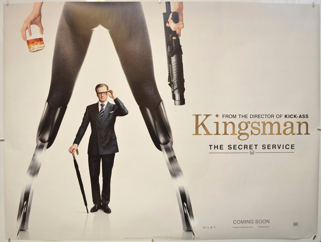 Kingsman : The Secret Service  (Teaser / Advance Version)   Original Quad Poster - Film Poster - Movie Poster