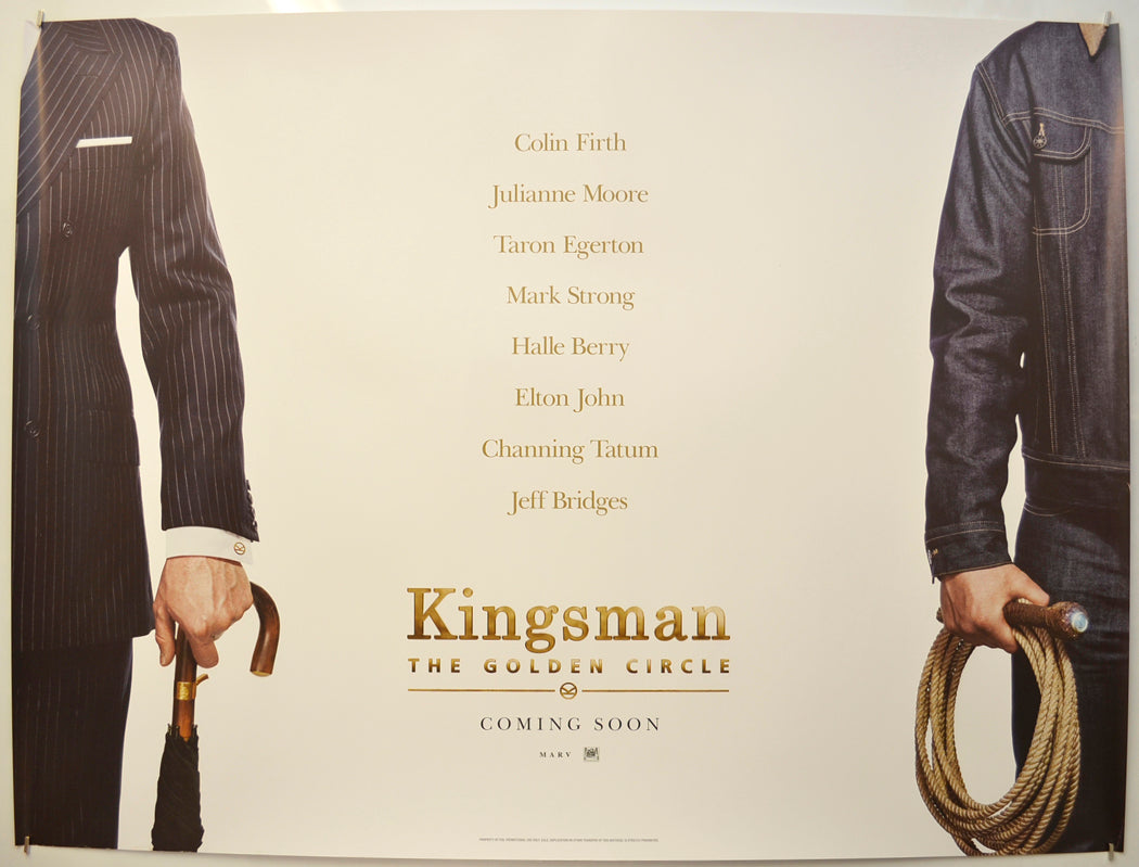 Kingsman: The Golden Circle (Teaser / Advance Version)  Original Quad Poster - Film Poster - Movie Poster