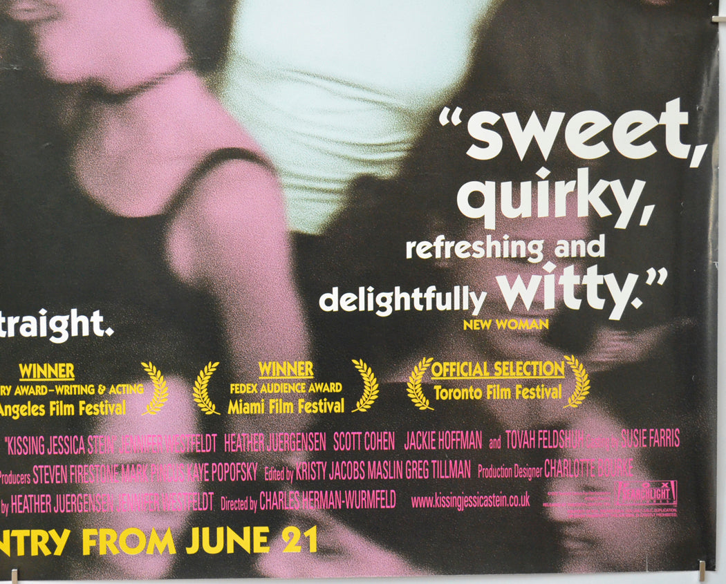 KISSING JESSICA STEIN (Bottom Right) Cinema Quad Movie Poster 