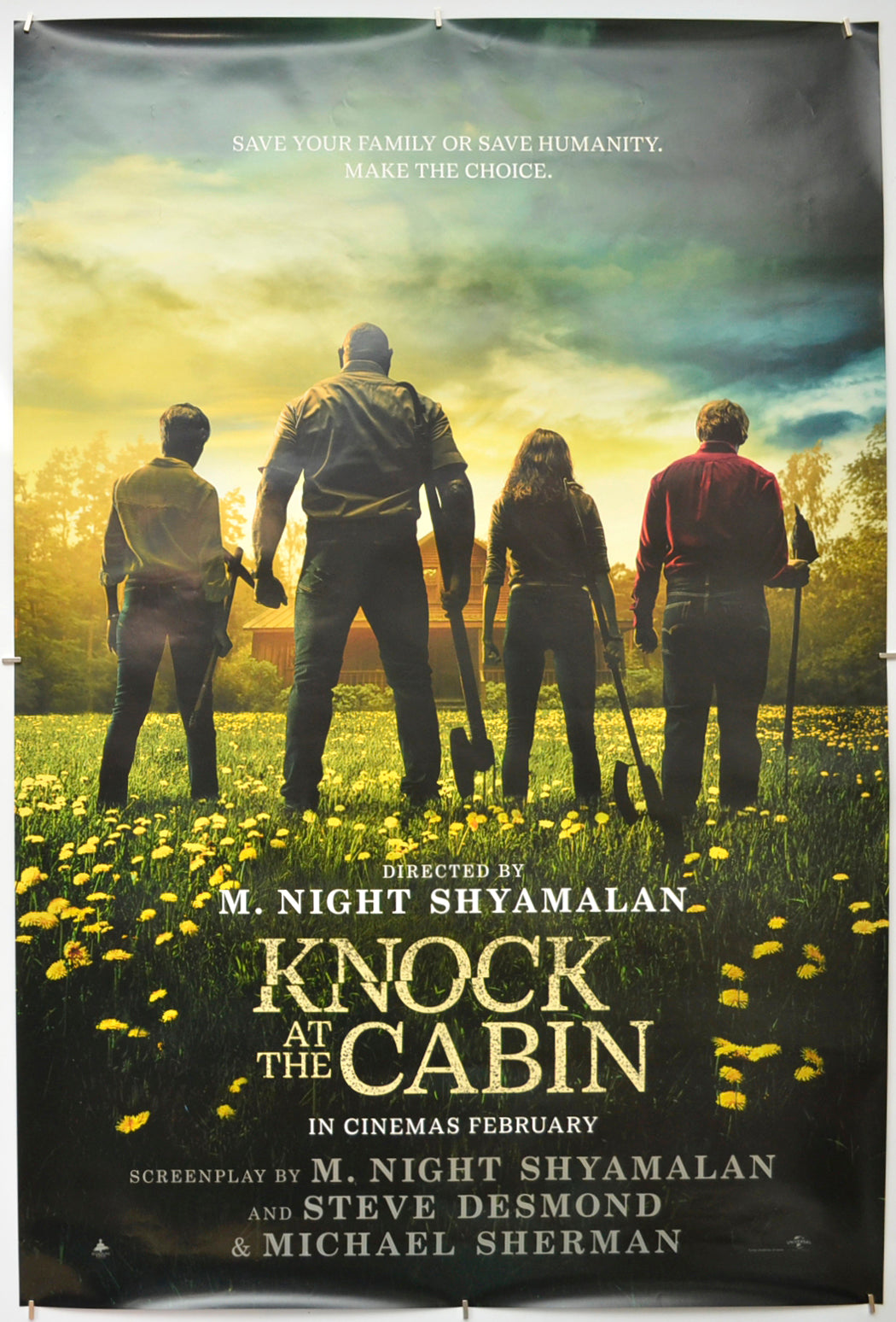 Knock At The Cabin Original One Sheet Poster - Film Poster - Movie Poster  