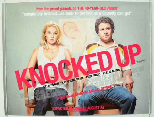 Knocked Up Original Quad Poster - Film Poster - Movie Poster  