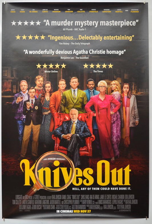 Knives Out Original One Sheet Poster - Film Poster - Movie Poster